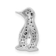 14k White Gold 1/5ct. Black Diamond Penguin Chain Slide