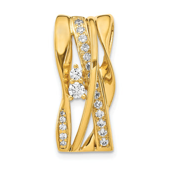14K Lab Grown Diamond Fancy Curves Chain Slide