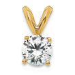 14k 1/3 carat Certified Lab Grown Diamond VS+ F+ Round Complete Four Prong Solitaire Pendant - Birthstone Company