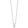 14k White Gold 1/3 carat Lab Grown Diamond VS/SI+ G+ Round Complete Four Prong 18 inch Solitaire Pendant Necklace - Birthstone Company