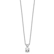 14k White Gold 1/2 carat Lab Grown Diamond VS/SI+ G+ Round Complete Four Prong 18 inch Solitaire Pendant Necklace - Birthstone Company