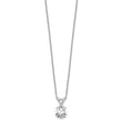14k WG 3/4 carat total weight Round Certified VS/SI DEF Lab Grown Diamond Solitaire 18in Necklace