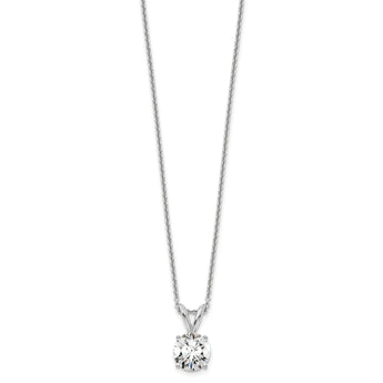 14k WG 3/4 carat total weight Round Certified VS/SI DEF Lab Grown Diamond Solitaire 18in Necklace
