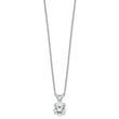 14k WG 1 carat total weight Round Certified VS/SI DEF Lab Grown Diamond Solitaire 18in Necklace