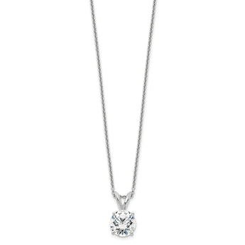 14k WG 1 carat total weight Round Certified VS/SI DEF Lab Grown Diamond Solitaire 18in Necklace