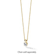 14k 3/4 carat Certified Lab Grown Diamond VS+ F+ Round Complete Four Prong Solitaire Pendant - Birthstone Company