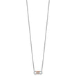 14K Two-Tone Lab Grown Diamond Heart Infinity Necklace