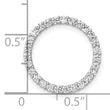 10k White Gold 1/2ct. Diamond Circle Chain Slide