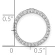 10k White Gold 1/4ct. Diamond Circle Chain Slide