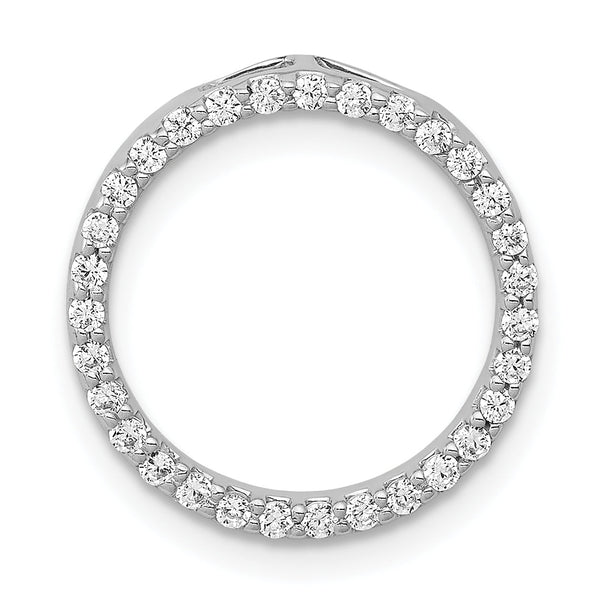 10k White Gold 1/4ct. Diamond Circle Chain Slide