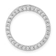 14k White Gold 1/2 carat Lab Grown Diamond VS/SI+ G+ Circle Chain Slide Pendant - Birthstone Company
