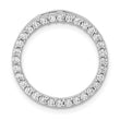 14k White Gold 1/2 carat Lab Grown Diamond VS/SI+ G+ Circle Chain Slide Pendant