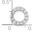 10k White Gold 1/4ct. Diamond Circle Chain Slide