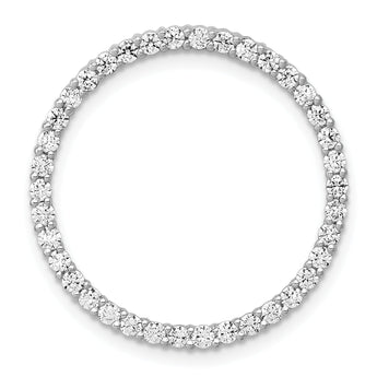 10k White Gold 3/4ct. Diamond Circle Chain Slide