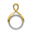 14K Two-tone Lab Grown Diamond Fancy Circle Chain Slide