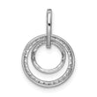 10k White Gold 1/4ct. Diamond Double Circle Dangle Pendant