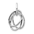 14K White Gold Lab Grown Diamond Intertwined Ovals Pendant