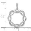10k White Gold 1/5ct. Diamond Twisted Pendant