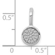 10k White Gold 1/10ct. Diamond Circle Cluster Pendant