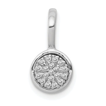 10k White Gold 1/10ct. Diamond Circle Cluster Pendant