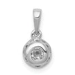 10k White Gold 1/4ct. Diamond Circle Cluster Pendant