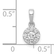 10k White Gold 1/4ct. Diamond Circle Cluster Pendant