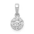 10k White Gold 1/4ct. Diamond Circle Cluster Pendant