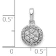 10k White Gold 1/4ct. Diamond Round Halo Cluster Pendant