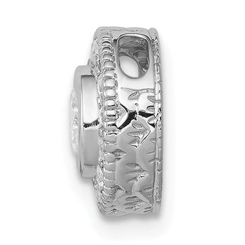 14K White Gold Center Lab Grown Diamond Complete Chain Slide