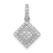 10k White Gold 1/4ct. Diamond Cluster Pendant