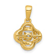 14K Lab Grown Diamond Vibrant Moving Fancy Knot Pendant