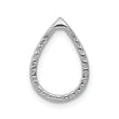 10k White Gold 1/5ct. Diamond Teardrop Chain Slide