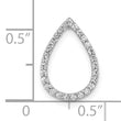 10k White Gold 1/5ct. Diamond Teardrop Chain Slide