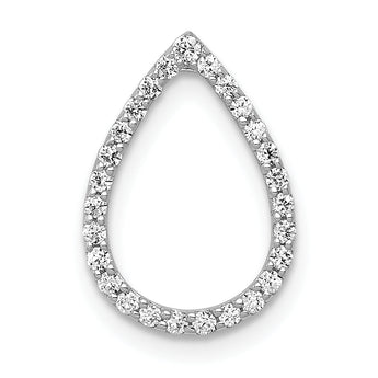 10k White Gold 1/5ct. Diamond Teardrop Chain Slide