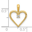 10K AA .03ct. Diamond Heart Pendant