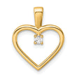 14K AA .05ct. Diamond Heart Pendant