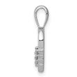 14k White Gold AA 1/20ct. Diamond Heart Pendant