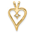 14k Heart Pendant Mounting