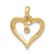 14k .01 carat AA Diamond Heart Pendant - Birthstone Company