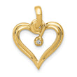 14k .01 carat AA Diamond Heart Pendant - Birthstone Company
