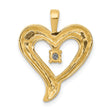 14k AA Diamond Heart Pendant