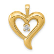 14k AA Diamond Heart Pendant