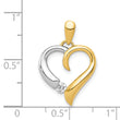 14k Two-tone 1/15ct. Diamond Heart Pendant