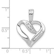 14k White Gold 1/8ct. Diamond Heart Pendant