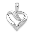 14k White Gold 1/8ct. Diamond Heart Pendant