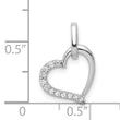14k White Gold 1/15ct. Diamond Heart Pendant