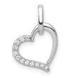 14k White Gold 1/15ct. Diamond Heart Pendant