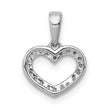 14k White Gold .03ct. Diamond Heart Pendant
