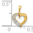 10K .01ct. Diamond Heart Pendant