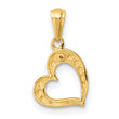 10K  .01ct. Diamond Heart Pendant